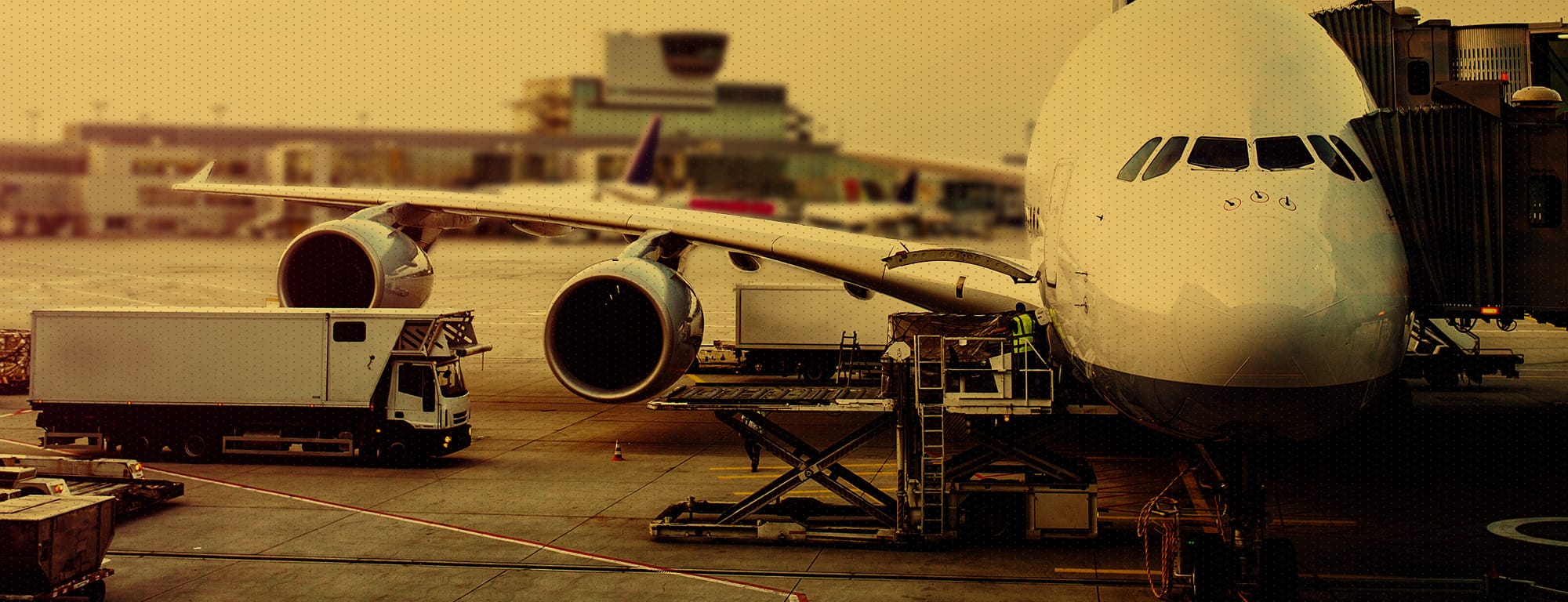 Plane being maintenance 