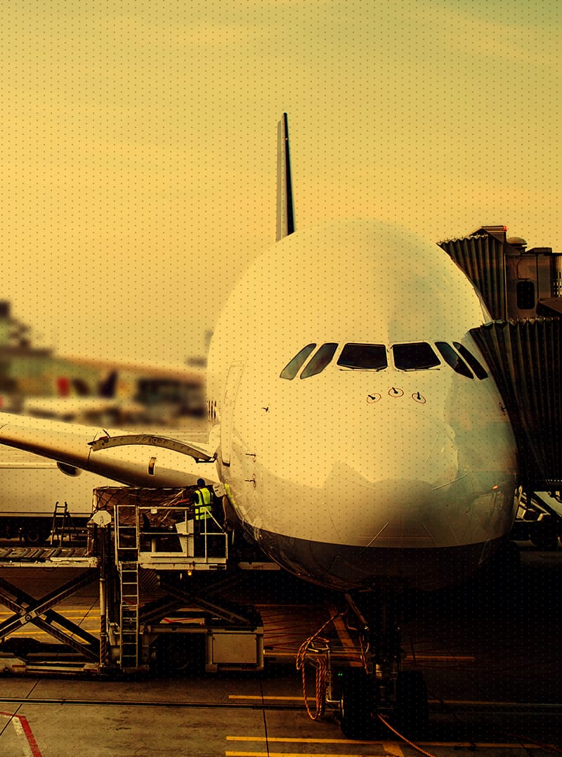 Plane being maintenance 