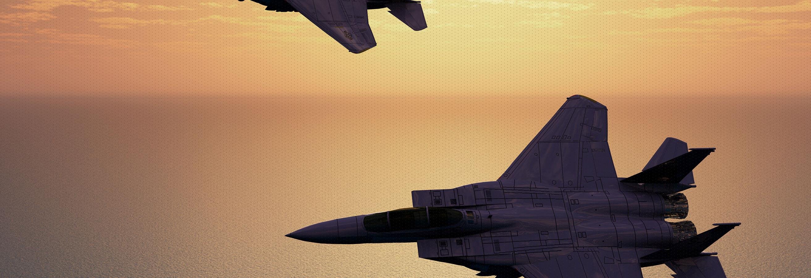 Fighter jets in sky