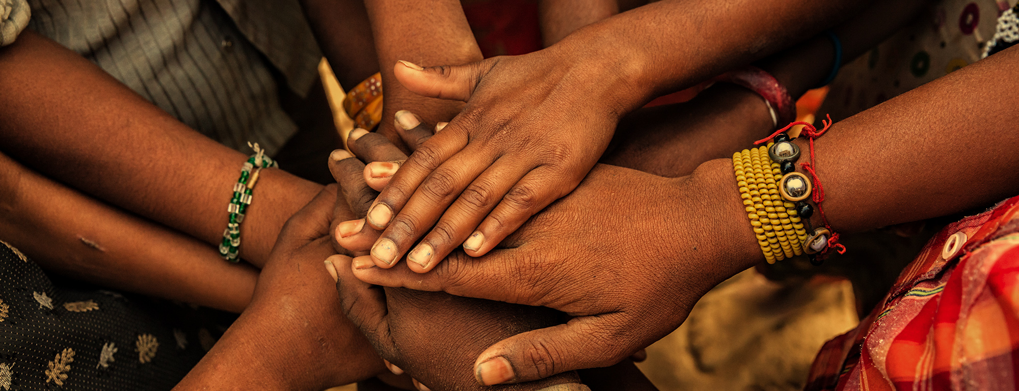 hands overlapping to show union
