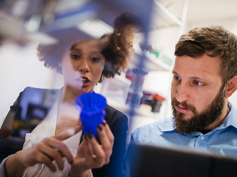 Man and woman in lab