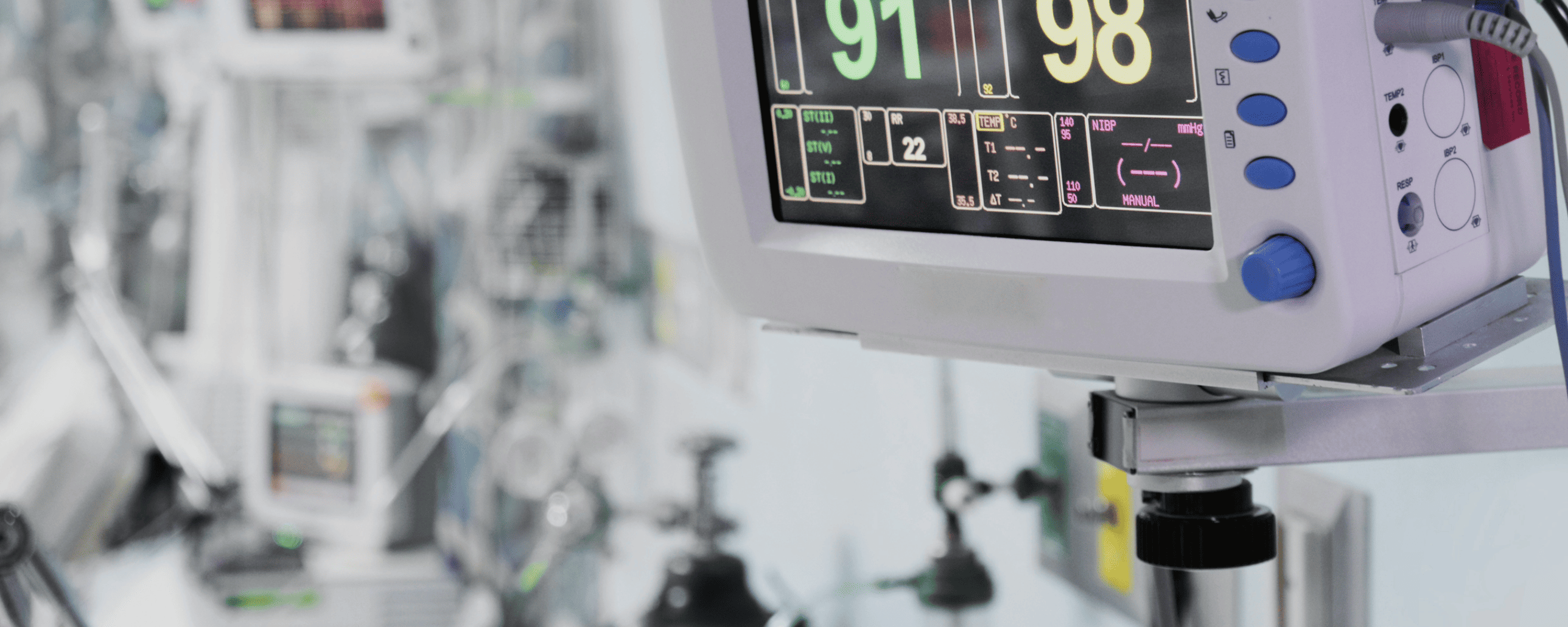 close up of an electronic health monitor