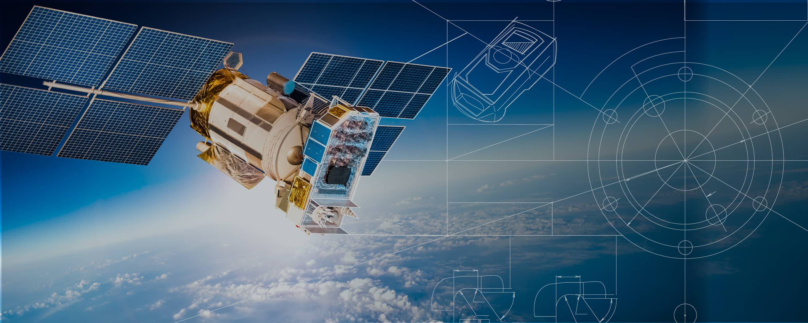 a picture of a satellite in space