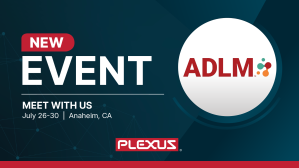 Plexus 7月26日至30日在加利福尼亚州阿纳海姆Plexus ADLMPlexus 宣传图。图中文字为“新活动——欢迎莅临”，旁边配有ADLM和Plexus 。